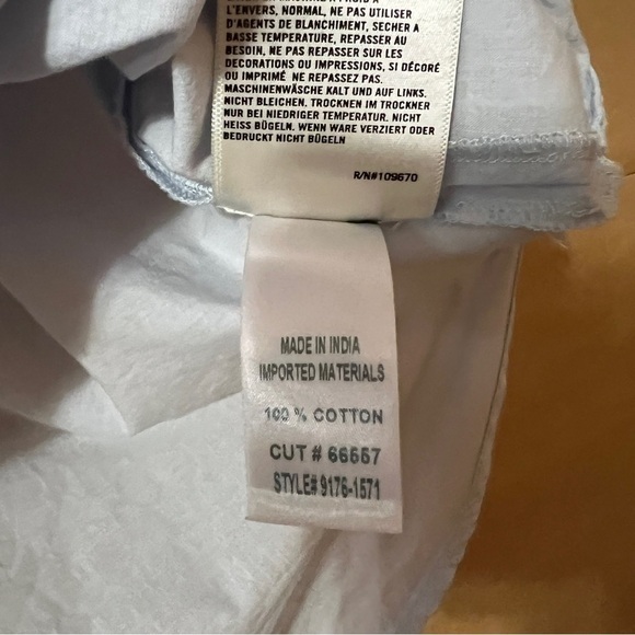 Citizens Of Humanity Penny Blouse Top Cotton Poplin Button Up Shirt Blue Size XL - Picture 13 of 13